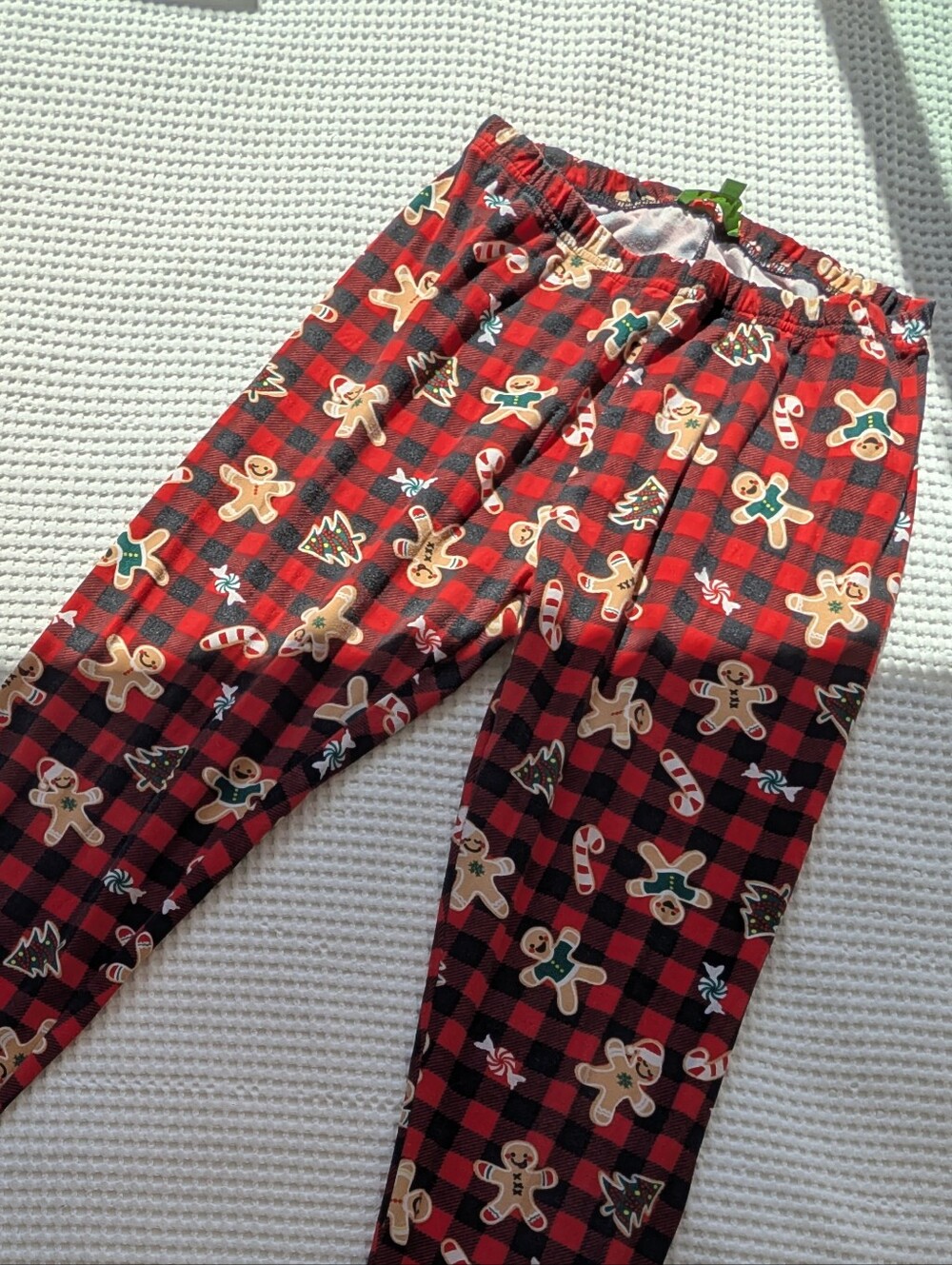 Women Red Plaid Gingerbread Holiday Pajama Pants